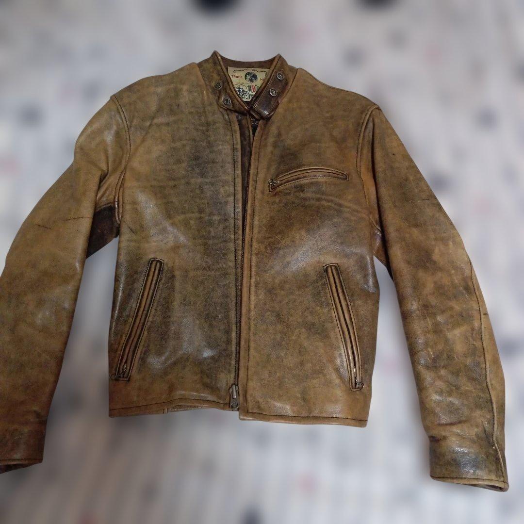 80s RBC シングルライダースジャケット 34