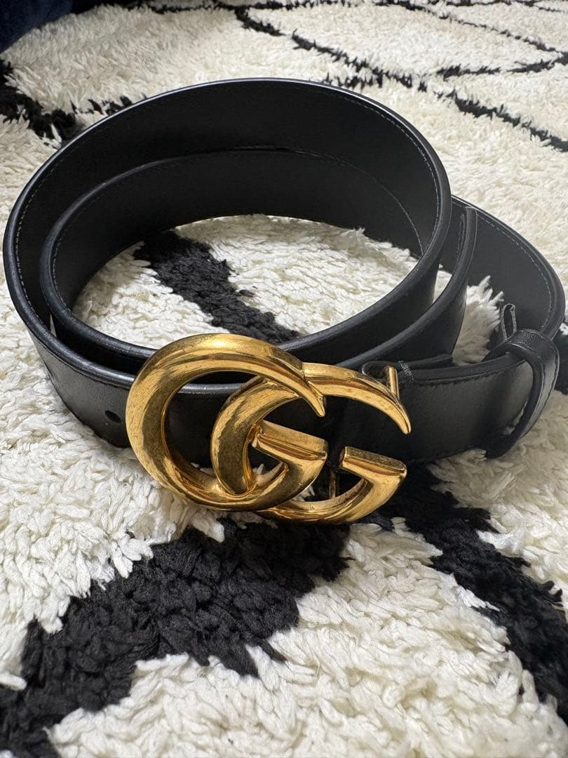 S*X様 GUCCI ブラック ベルト GGロゴ 85-34