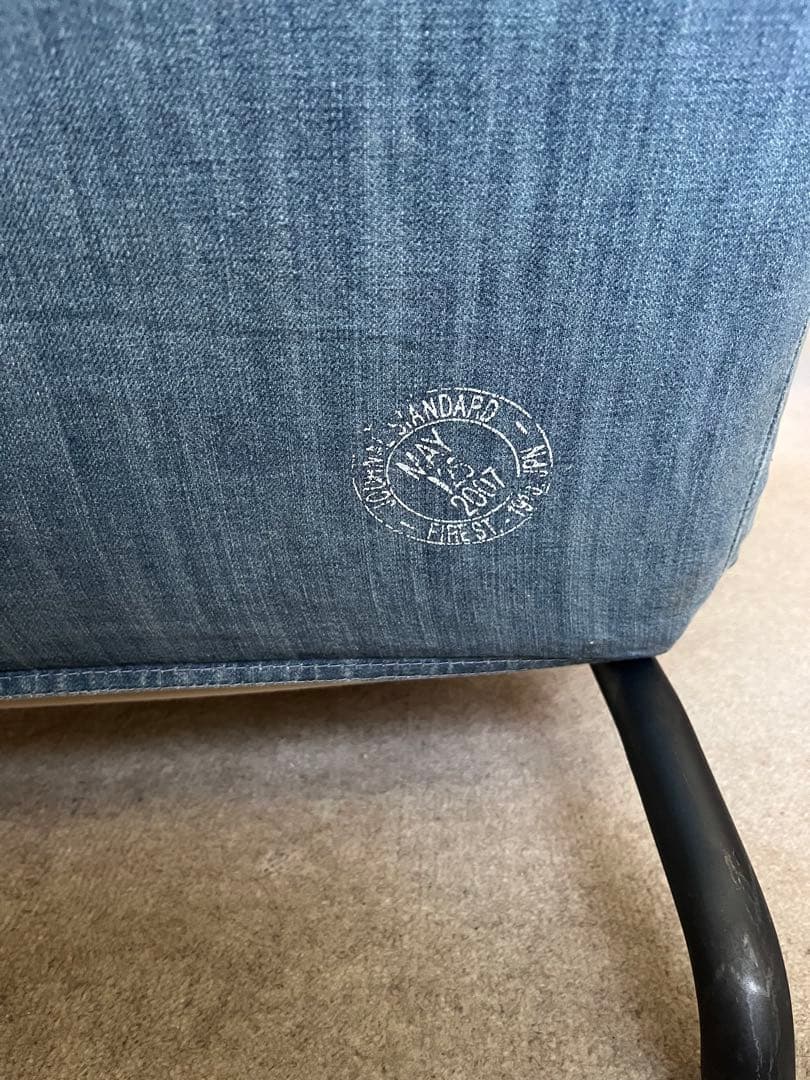 PM　ジャーナルスタンダードファニチャー　1人掛ソファー　デニム　ブルー