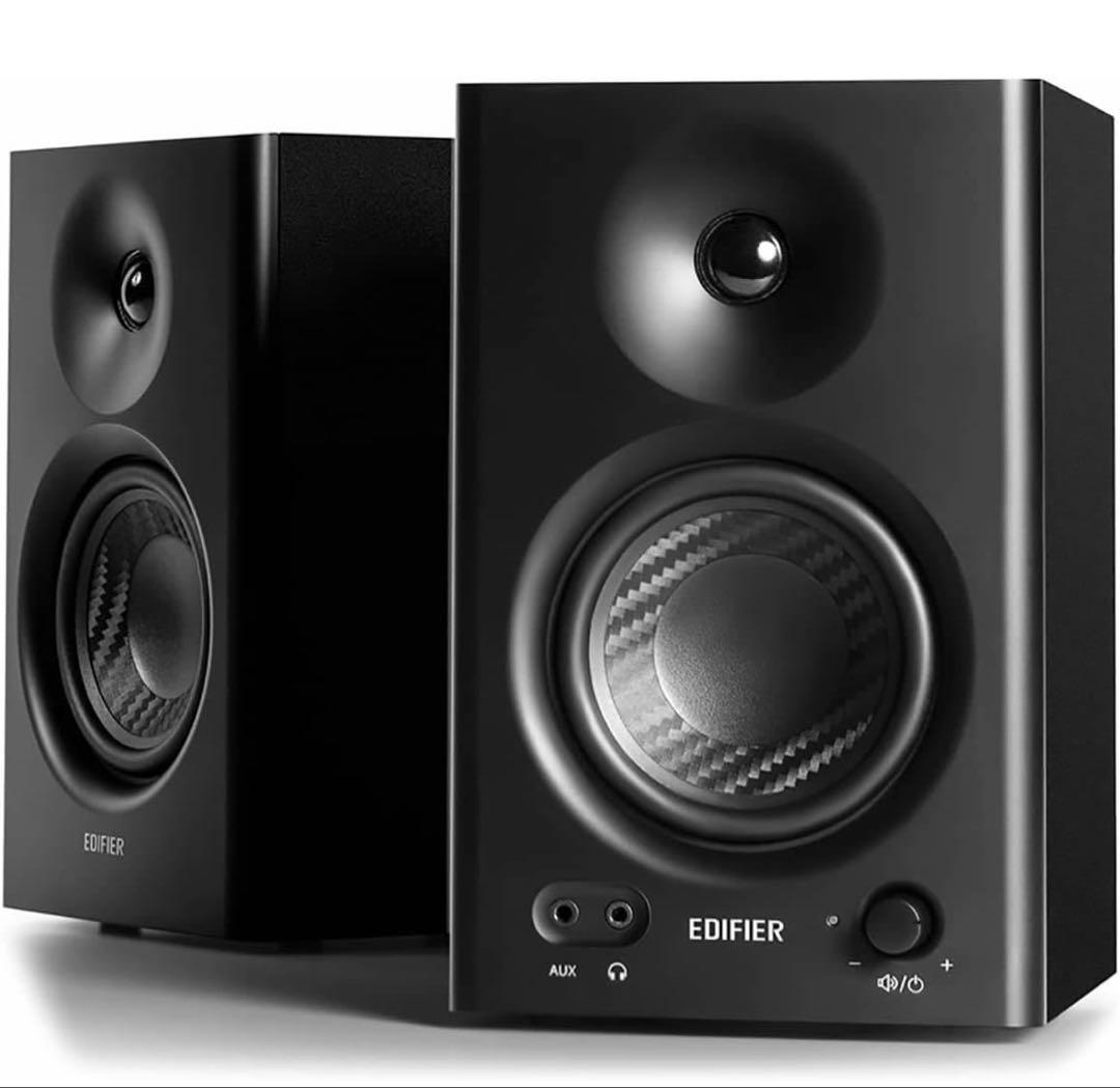 Edifier MR4 42W モニタースピーカー、4インチ中低音スピーカー