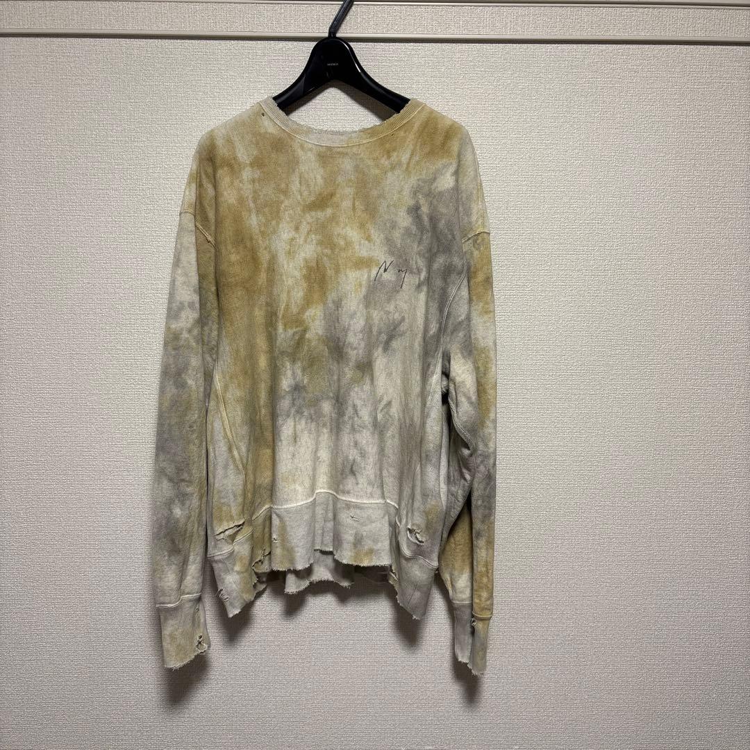 トップス 24ss ANCELLM MARBLING SWEAT SHIRT 2