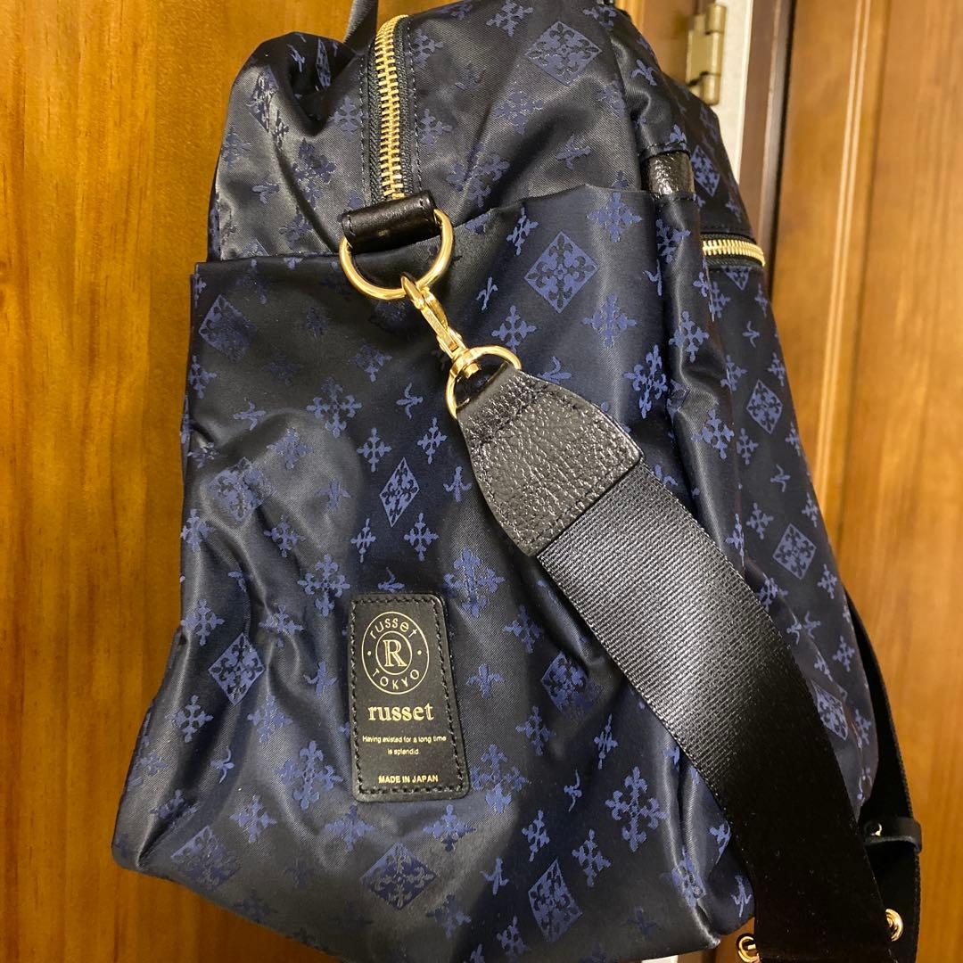 russet キャリーバッグに乗せられるトラベルボストン　ネイビー