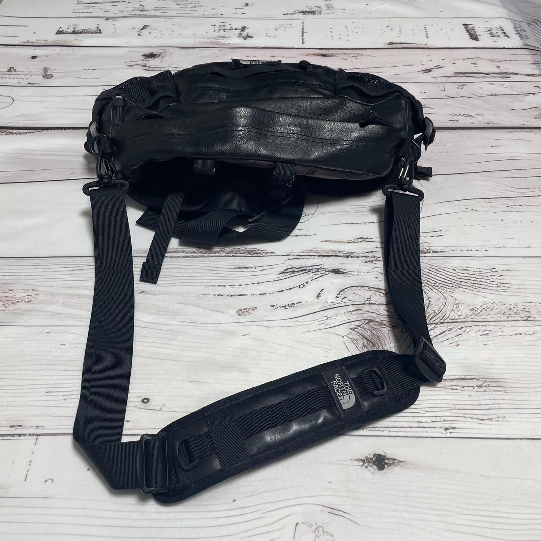 【本革】Supreme ノースフェイス　レザーショルダーバッグ　ボディ　ウエスト