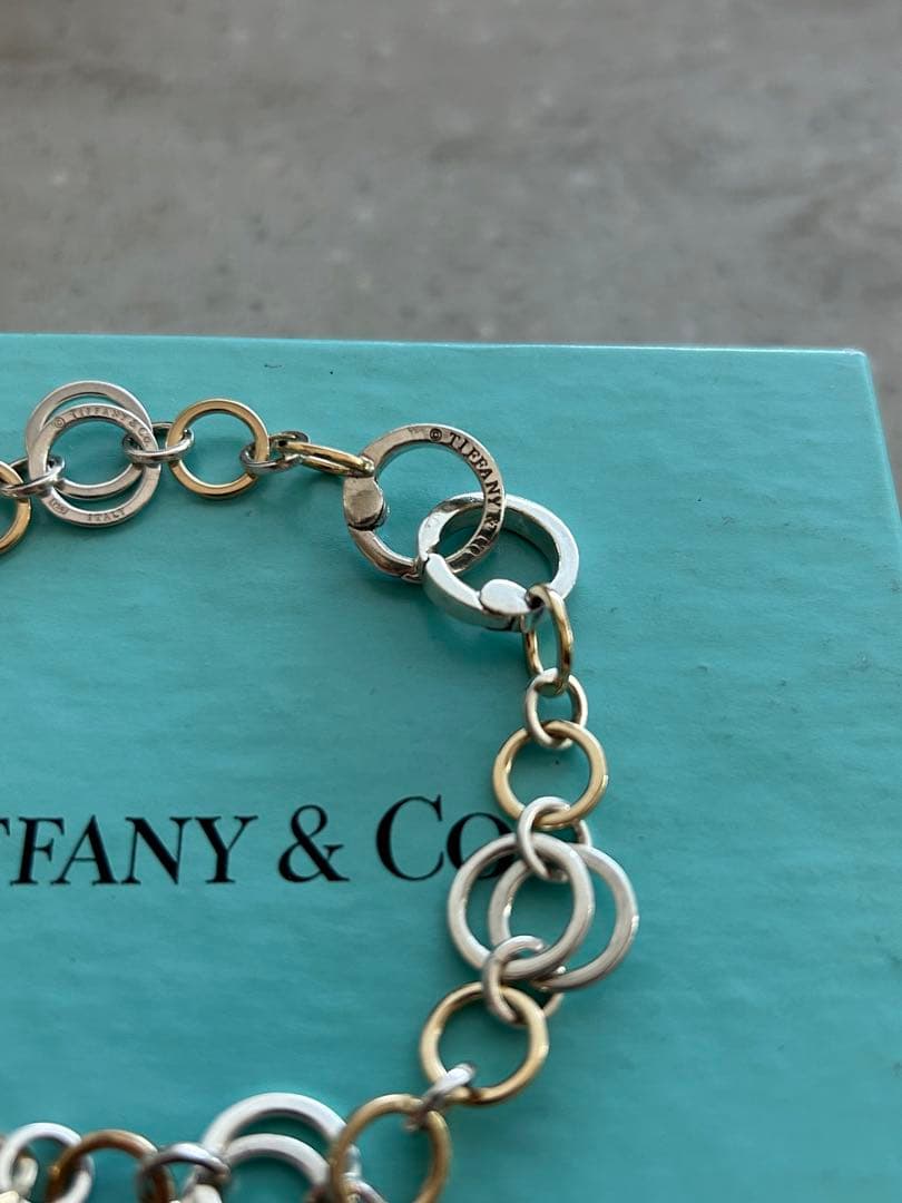 Tiffany ティファニー サークル コンビブレスレット 925 750