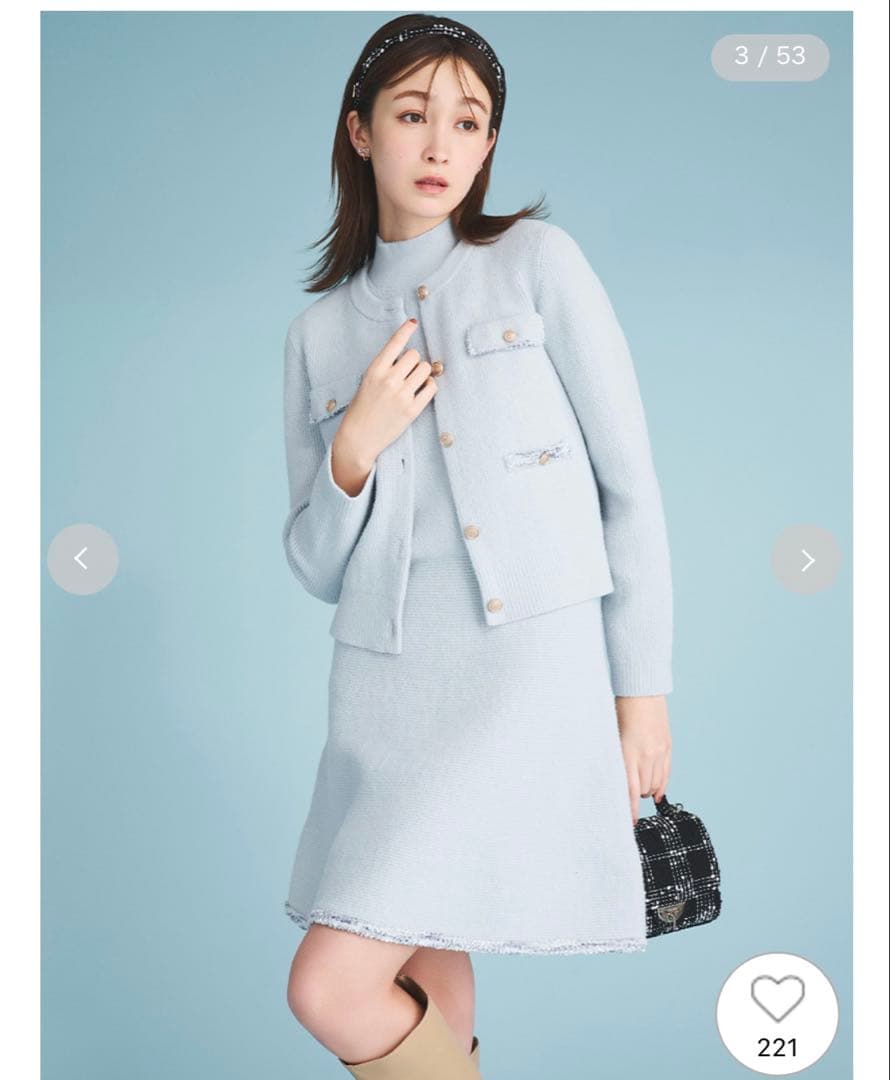 CELFORDセルフォードトリムミニニットワンピースセット ツイードセットアップ