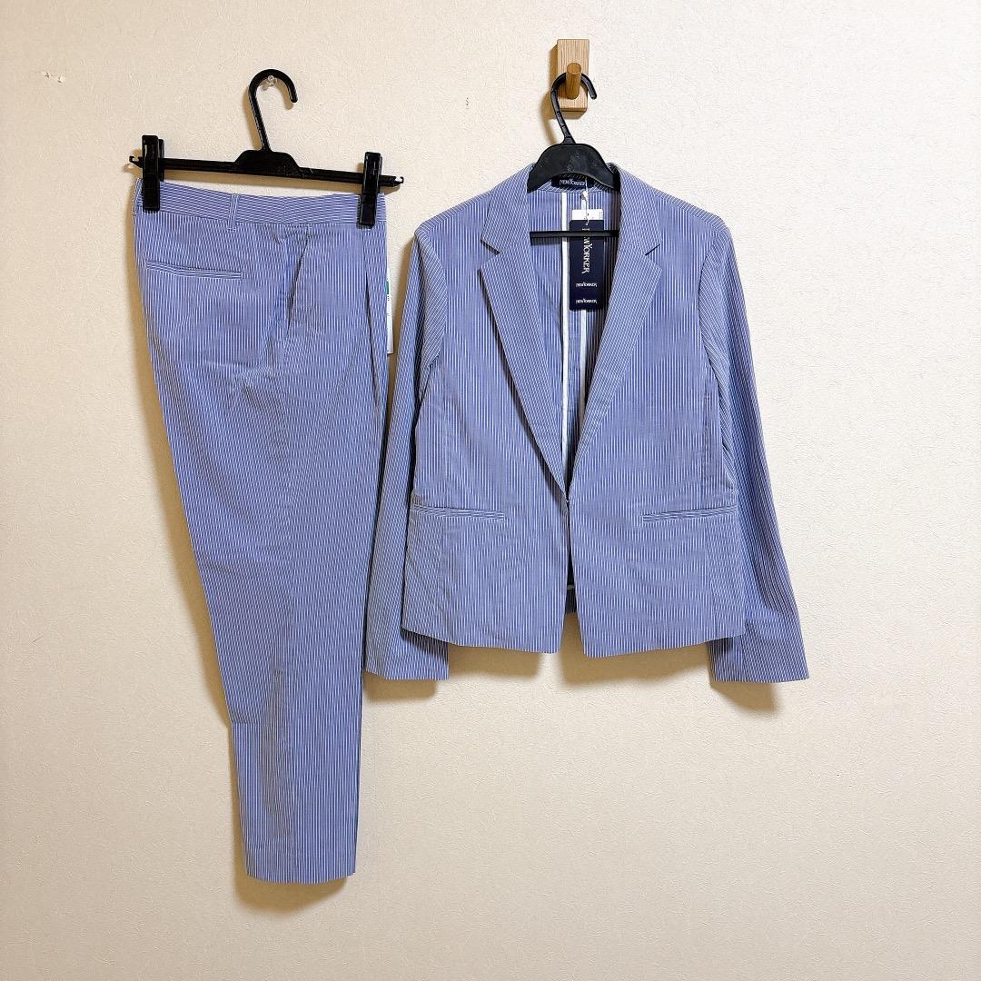 新品 NEWYORKER セットアップ ジャケット パンツ クールマックス 夏用