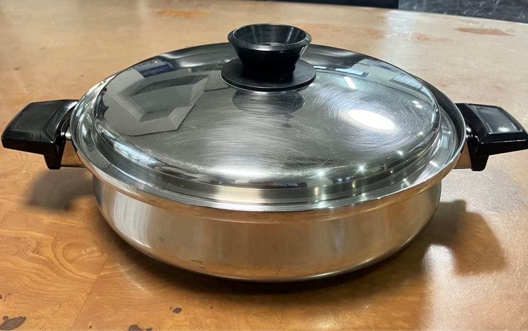 ロイヤルクィーン(非IH対応):大フライパン、蓋、ステンレス、