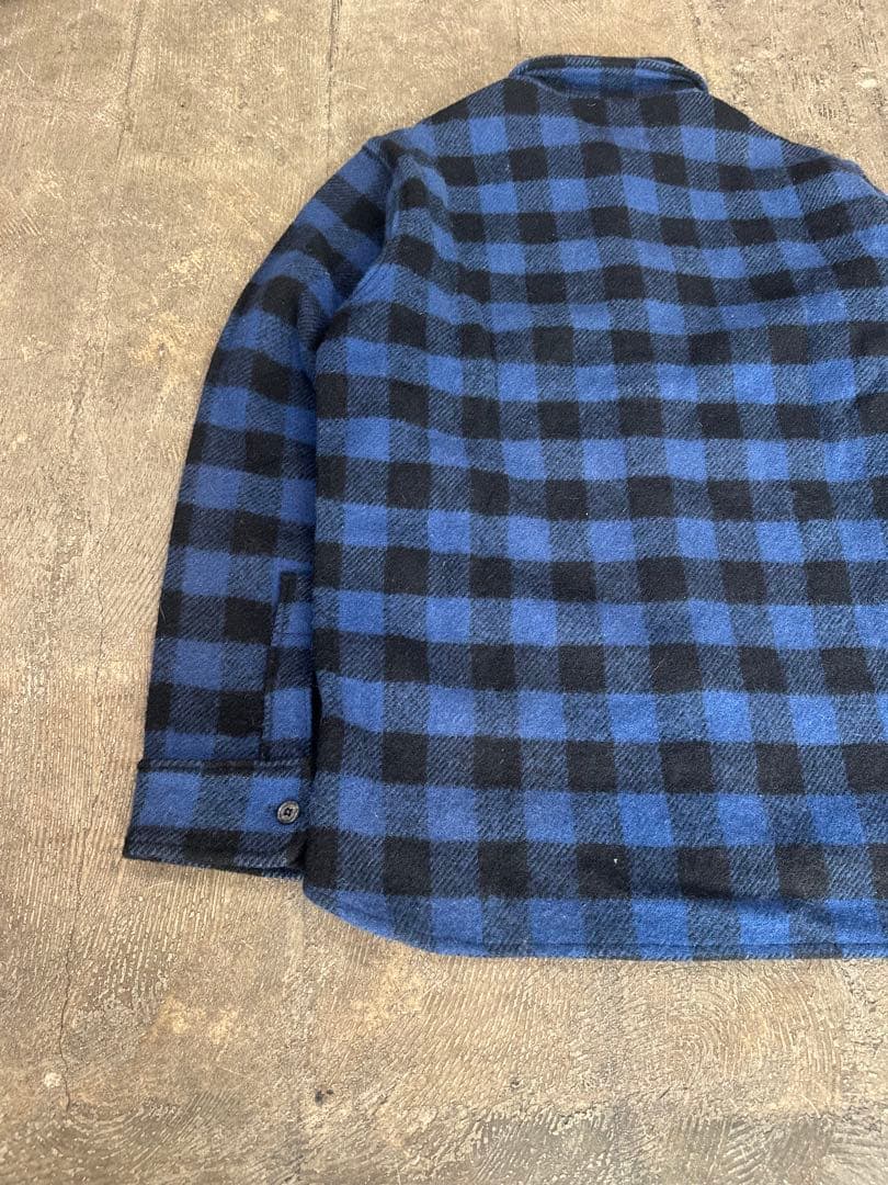70s woolrich ウール チェック シャツ