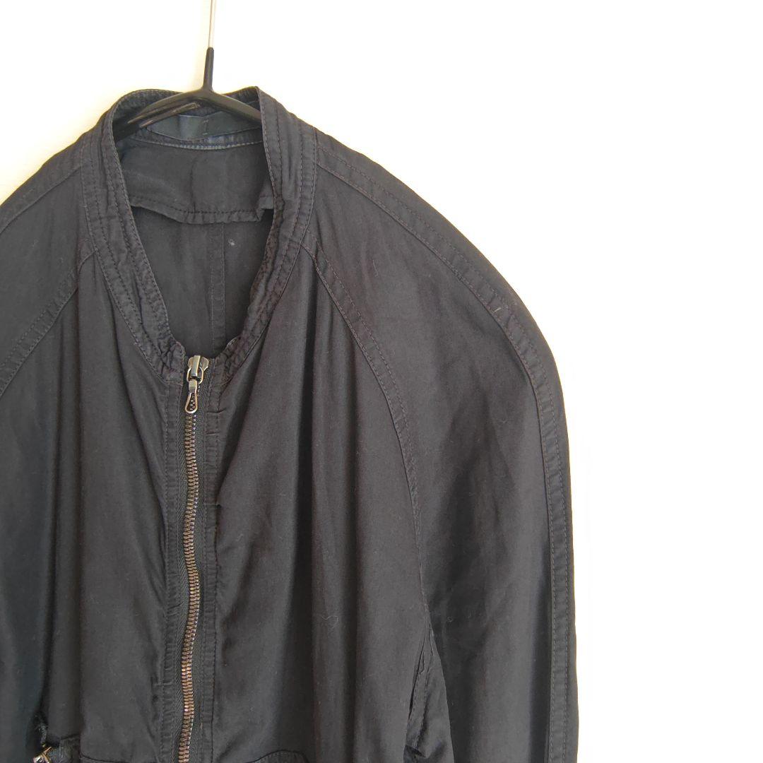 ユリウス♡JULIUS　ジャケット　薄手　黒　ジップアップ　綿100 コットン