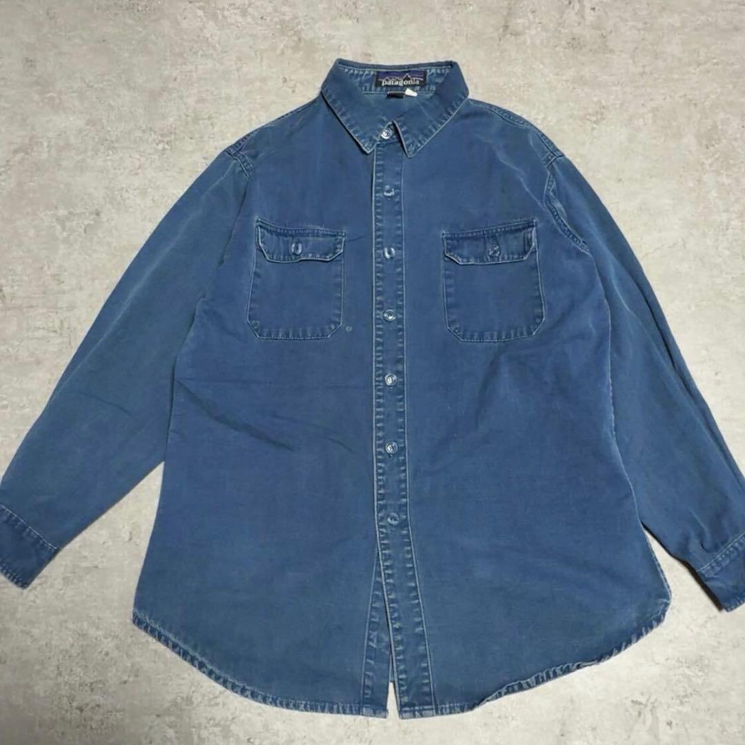 80sヴィンテージ patagonia パタゴニア　ワークシャツ　デニムシャツ
