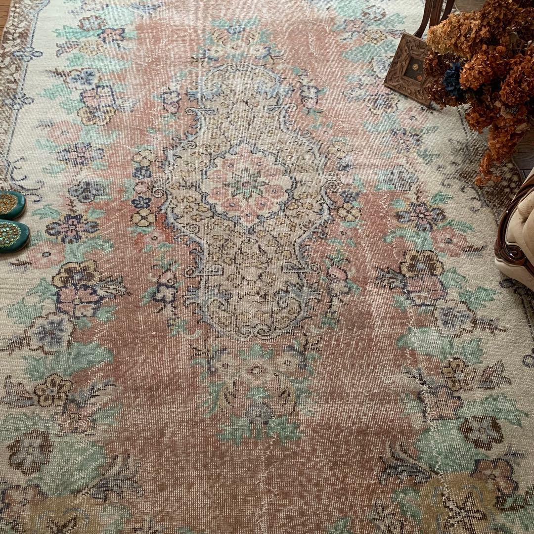 特大　超超大判　292✖️171テラコッタブラウン　トルコヴィンテージラグ