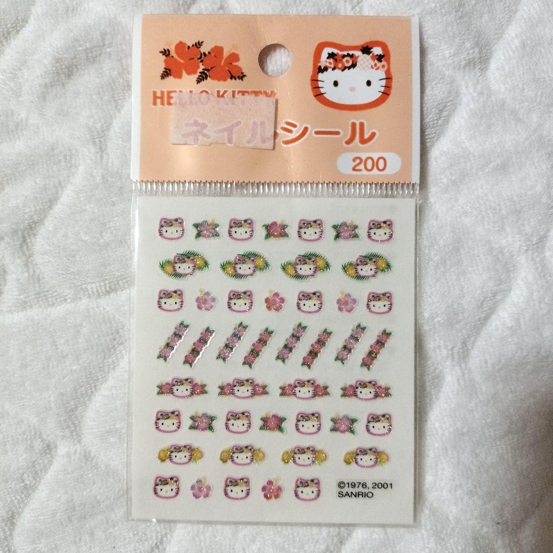 d*9様 サンリオ ハローキティ ハイビスカス メモ帳 　ネイルシール　平成レト