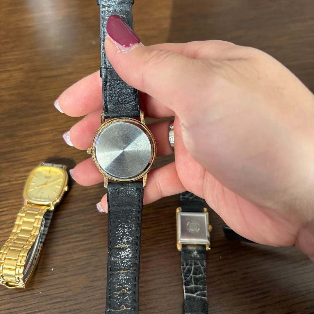 メンズ時計セット ゴールド ブラック　ジャンク品