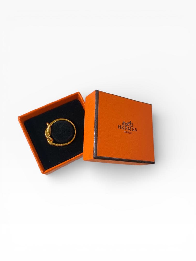 拓*海様 【☆早い者勝ち☆】HERMES エルメス スカーフリング ゴールド