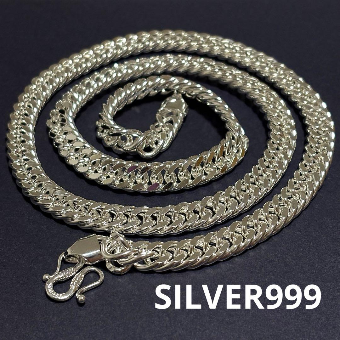 【999刻印】US輸入　チベットシルバー999　喜平ネックレス　ヴィンテージ