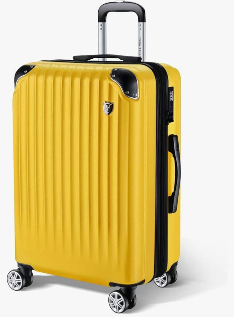 【新品未使用】New Tripスーツケース Mサイズ：4～7泊/60Lイエロー