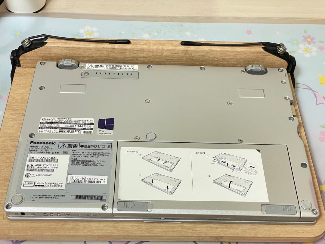 レッツノートAX3 4/128 2in1 累計使用時間少 バッテリー消耗 美品