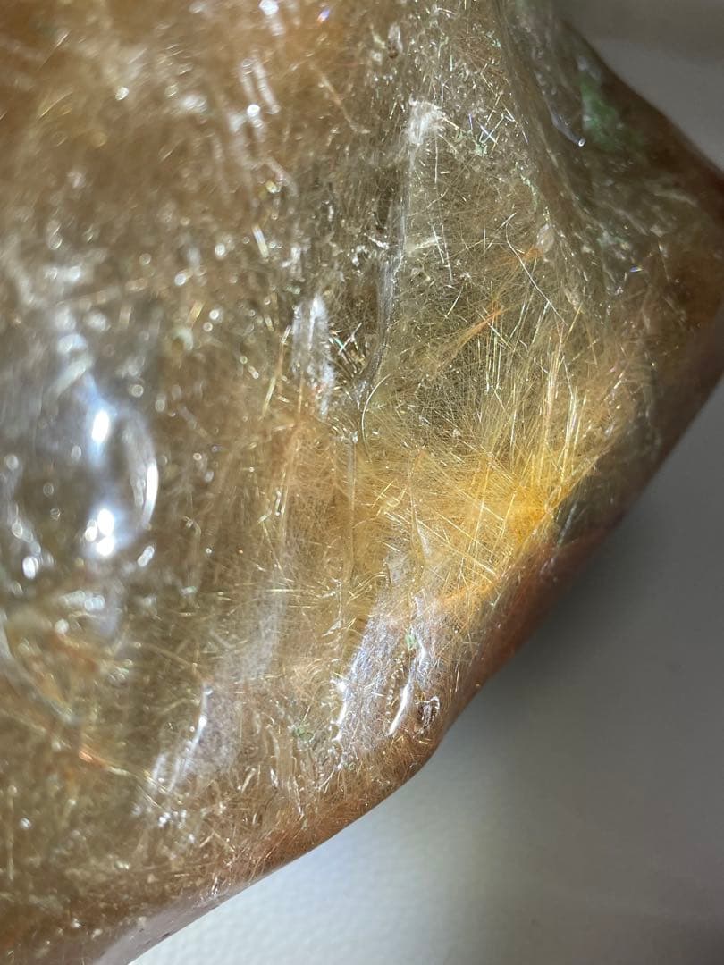 lnashin　特大　希少　1804g 針びっちり　ルチルクォーツ　磨き