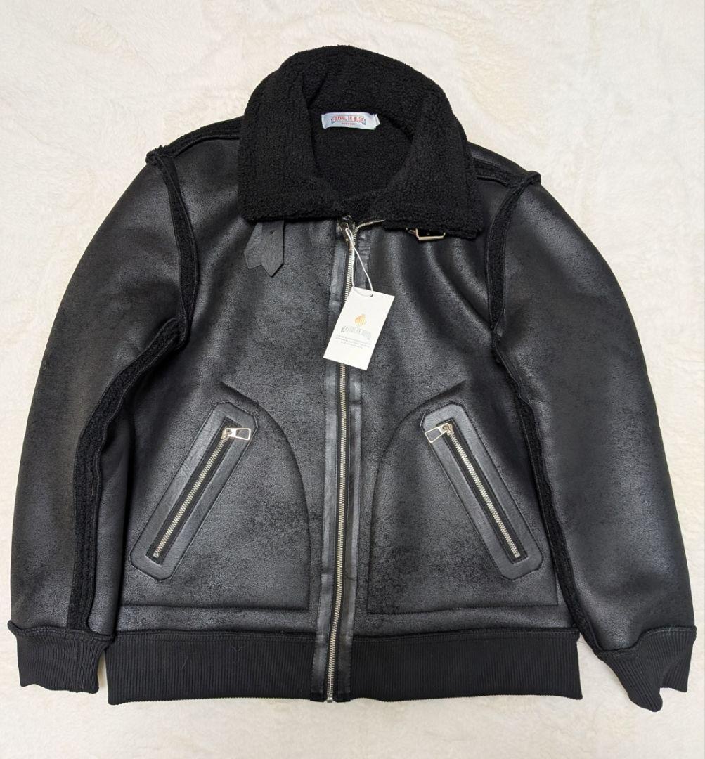 FRANKLIN MUSK ムートンジャケット 本革シープスキン 新品 Lタグ付
