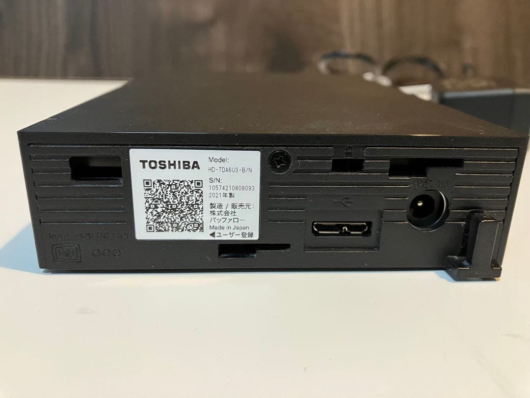 東芝 外付けHDD 6TB Canvio HD-TDA6U3 動作OK