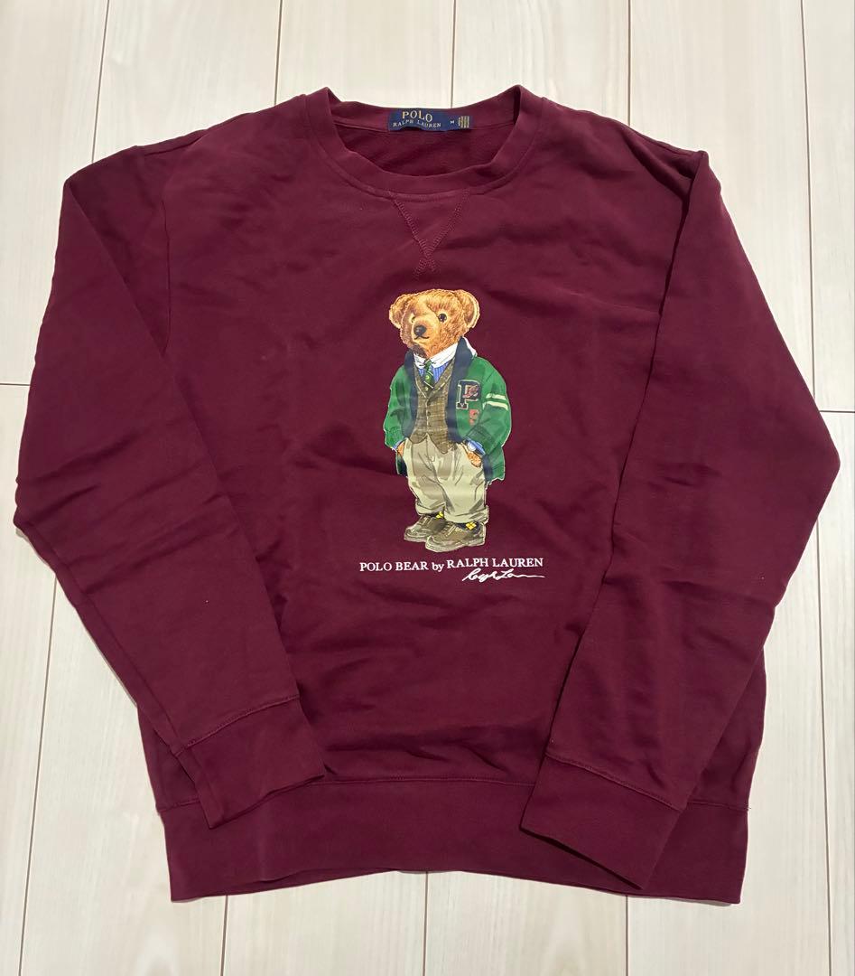 ポロベア　トレーナー　バーガンディー色　Mサイズ