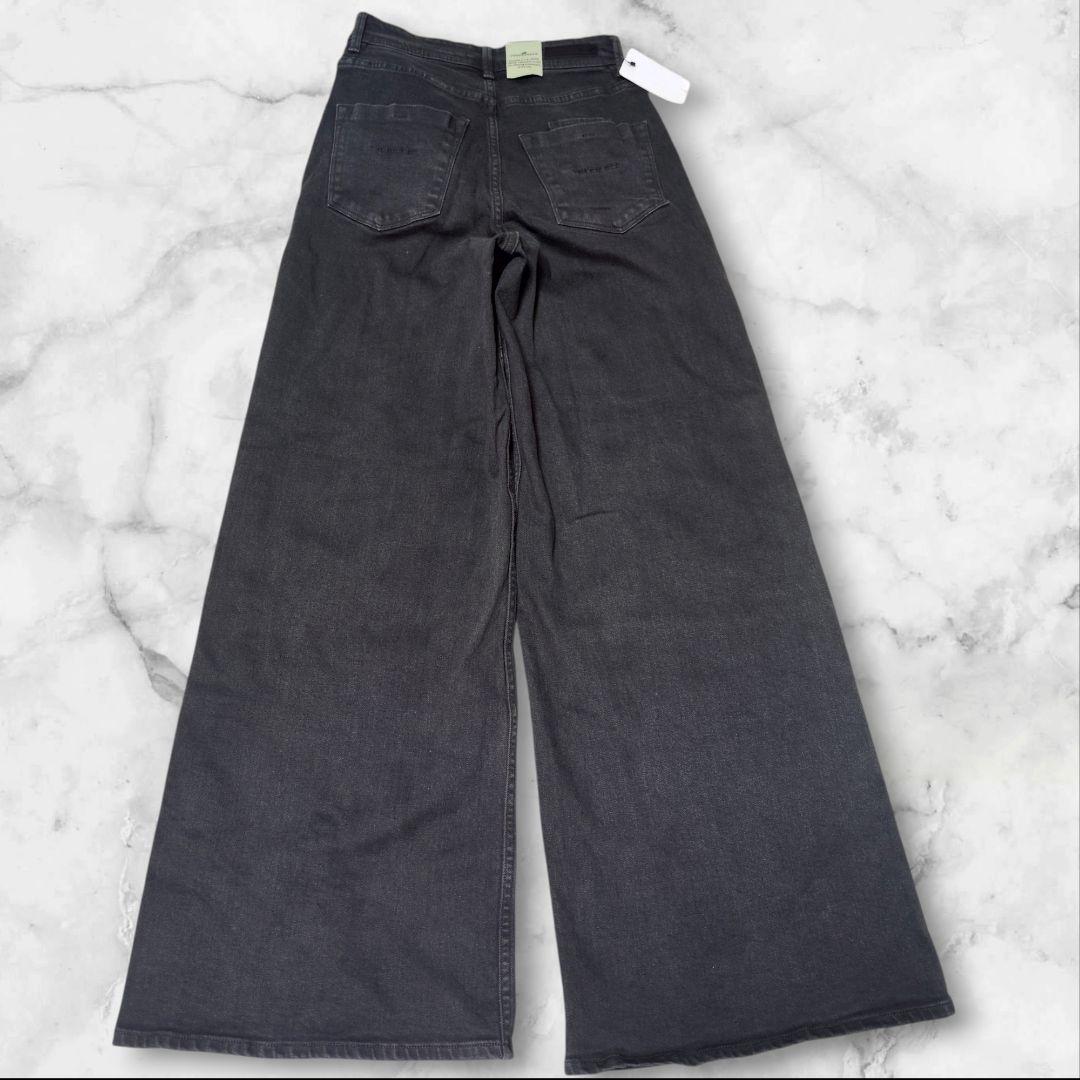 新品タグ付き✨ヤヌーク ワイドフレア デニム ブラック 新木優子さん着用モデル
