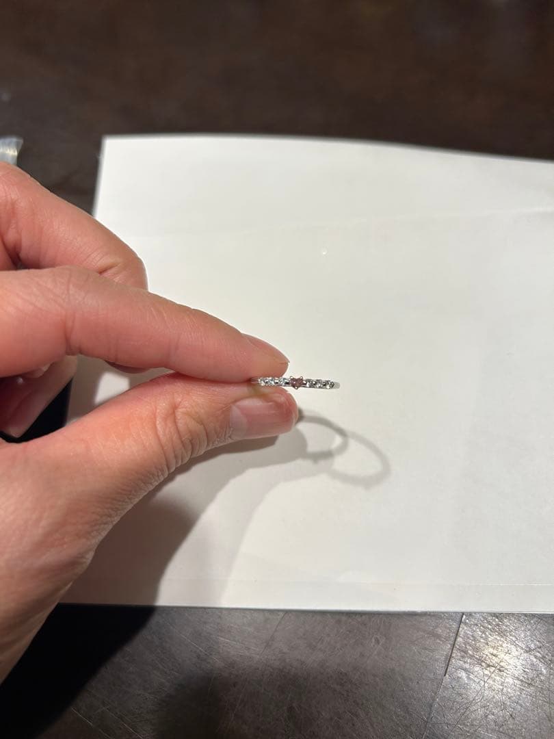 pt900 18k ピンクダイヤ　ダイヤ　リング