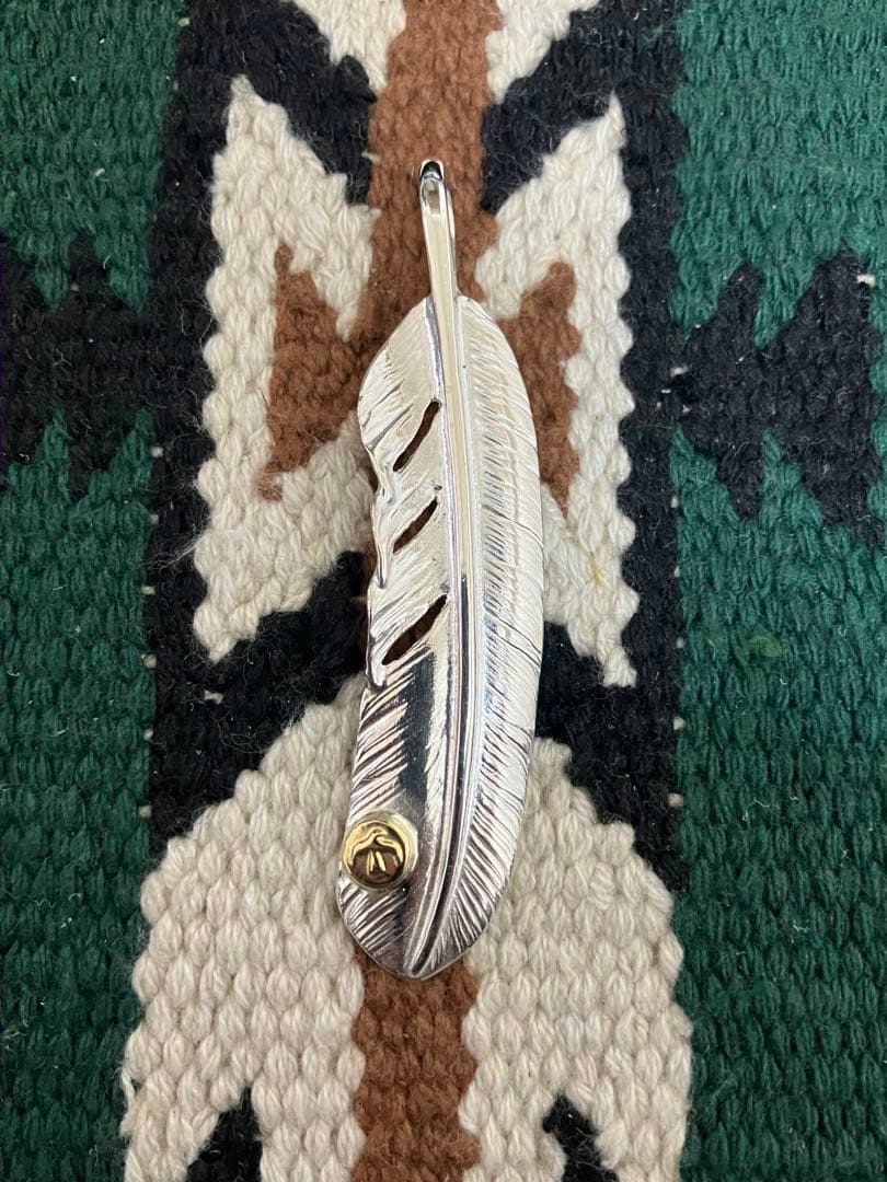 goro's ゴローズ　金メタル付き特大フェザー　右向き　イーグル　イボメタル