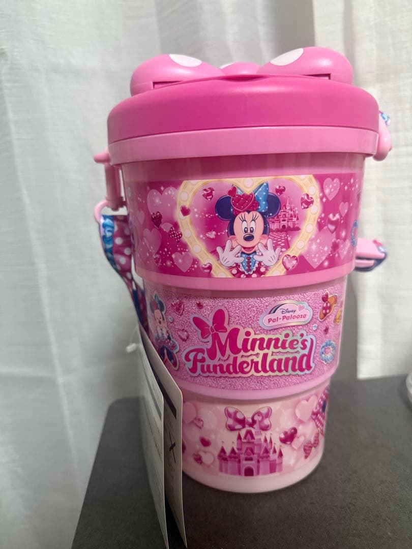 ミニーマウス ポップコーン入れ リボン付きディズニー、パルパルーザ