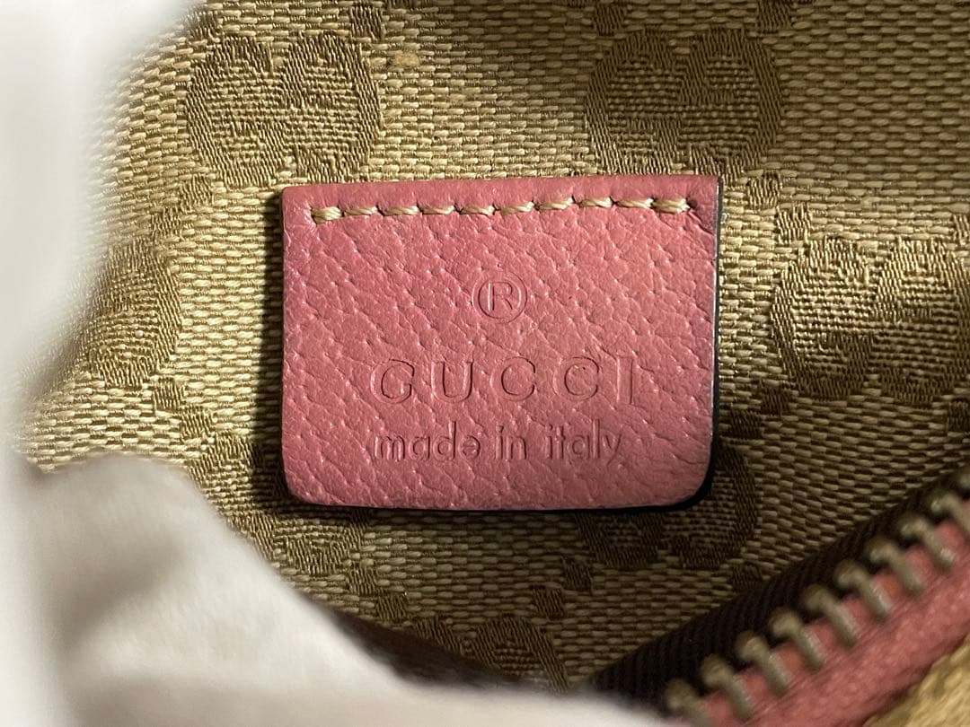 グッチ GUCCI 28566 GG ボディバッグ ウエストポーチ ピンク
