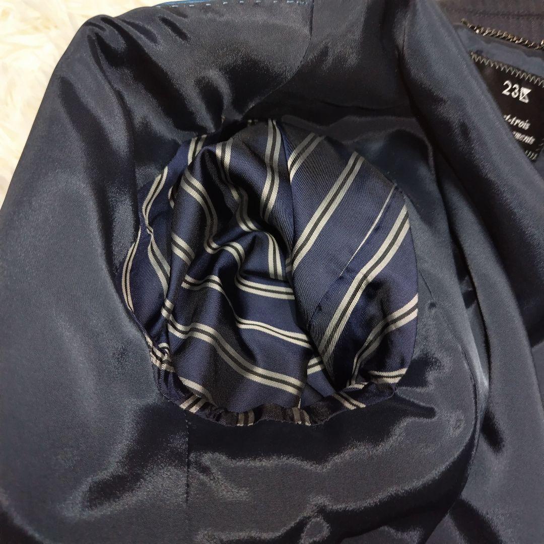 23区 ビジネススーツ パンツ スカート 3点セット ウール ブラック 40