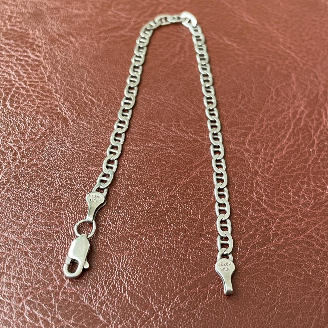 シルバー925 ヴィンテージ アンカーチェーン マリナーチェーン ブレスレット