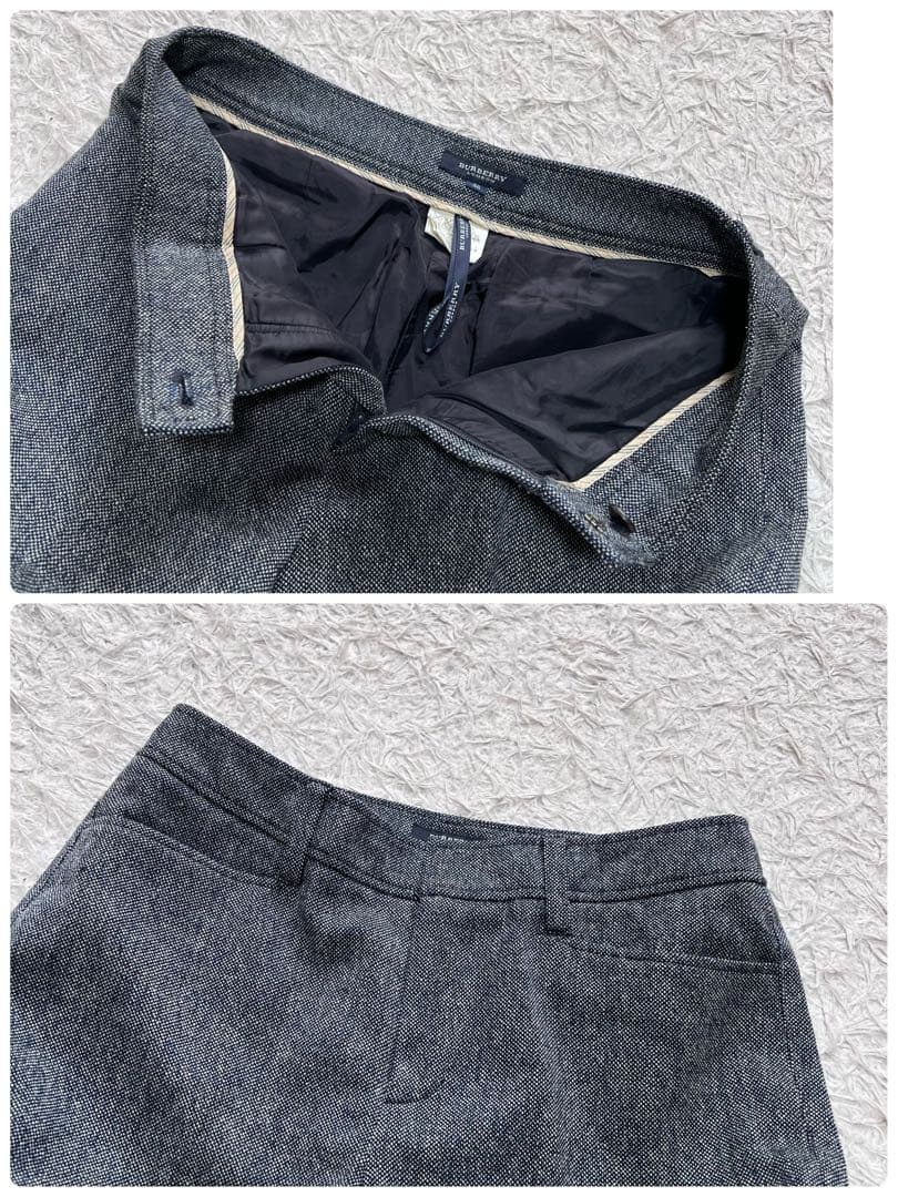 極美品 バーバリーロンドン ツイード セットアップスーツ パンツ シャドーホース