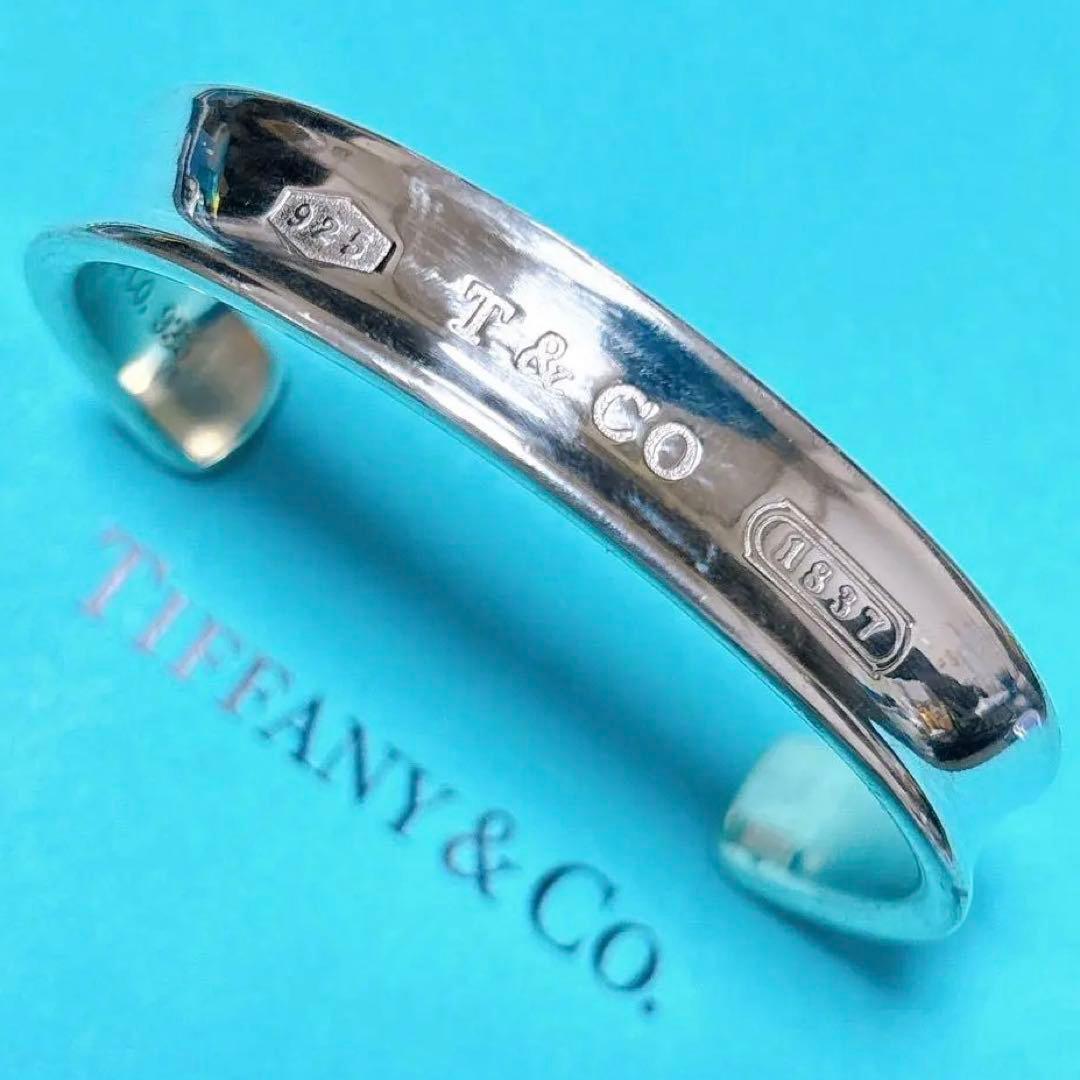 【美品】ティファニー ナロー カフ ワイド バングル ブレスレット SV925