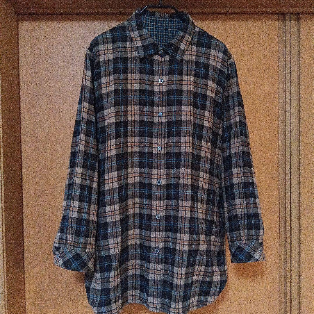 ※再値下げしました※　レリアンプラスハウス13+　リバーシブルチェックシャツ