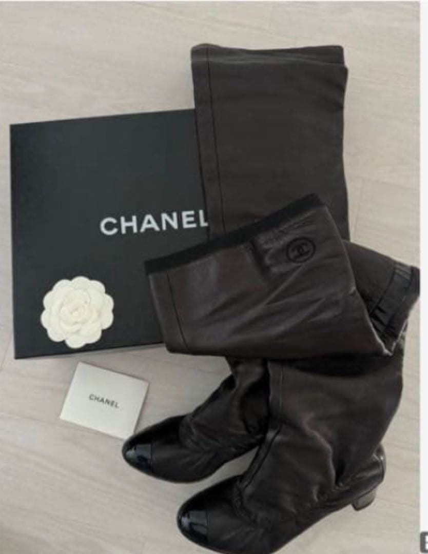 CHANEL 正規販売店購入ニーハイブーツ