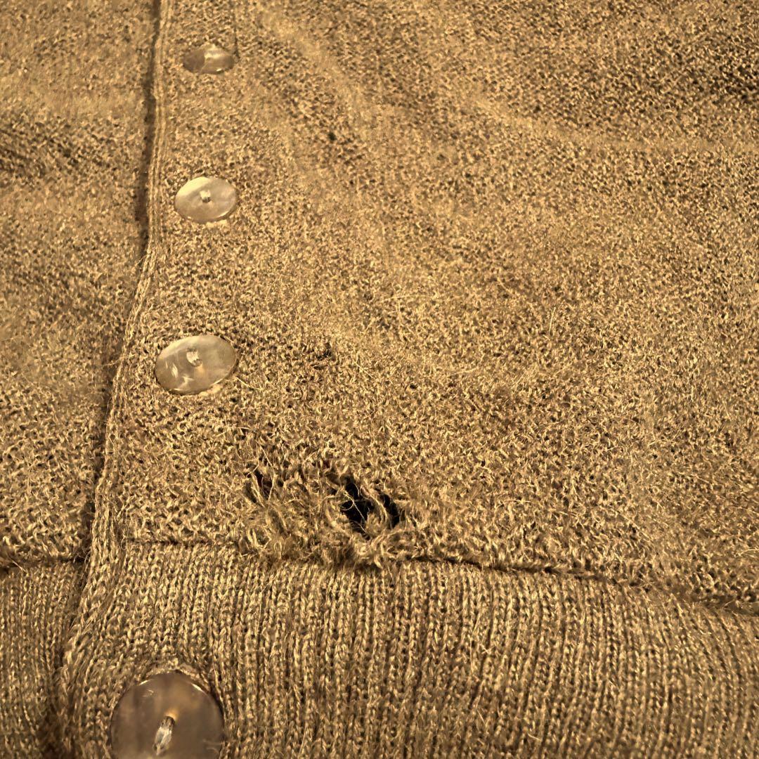 Pebble Baech カーディガン 60s アルパカ100% グランジ ボロ