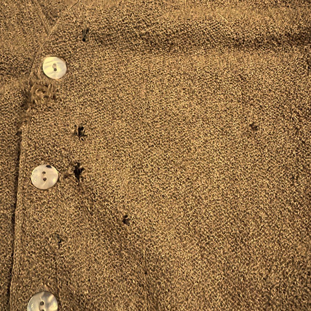 Pebble Baech カーディガン 60s アルパカ100% グランジ ボロ