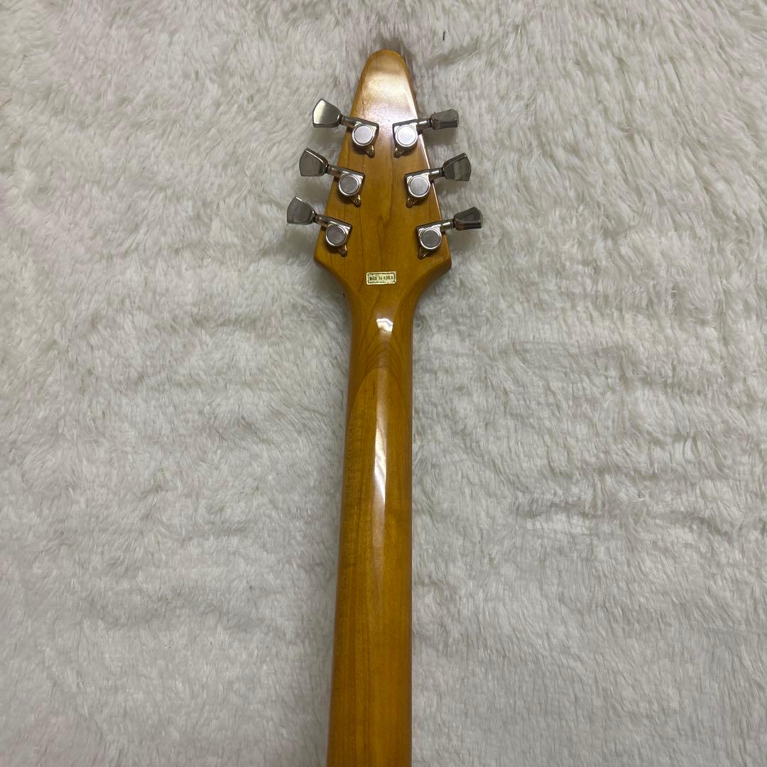 【メンテナンス済】バークレイ　フライングV エレキギター　イエロー