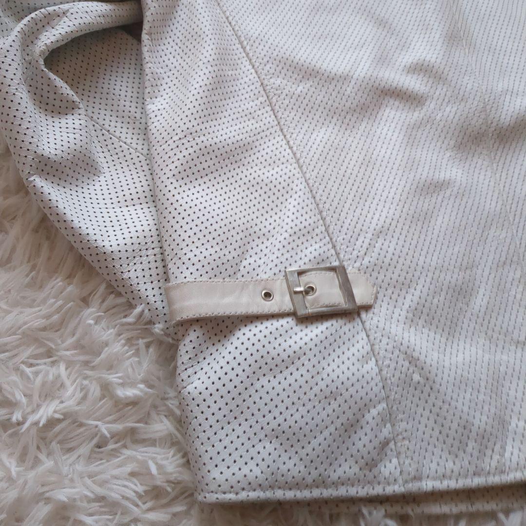 HORN WORKS パンチングレザー ライダースジャケット バッファロー XL