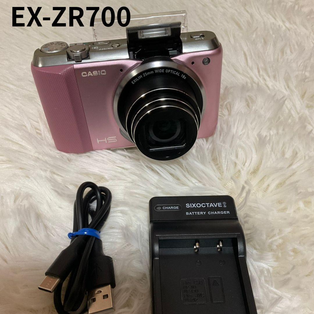 【簡易動作確認済】CASIO EXILIM EX-ZR700 ピンク デジカメ