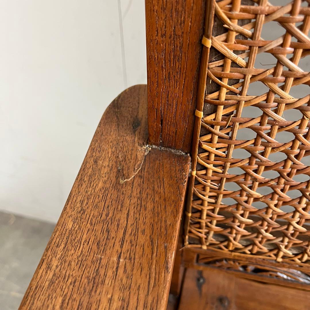 アンティーク チェア ラタン シート z439