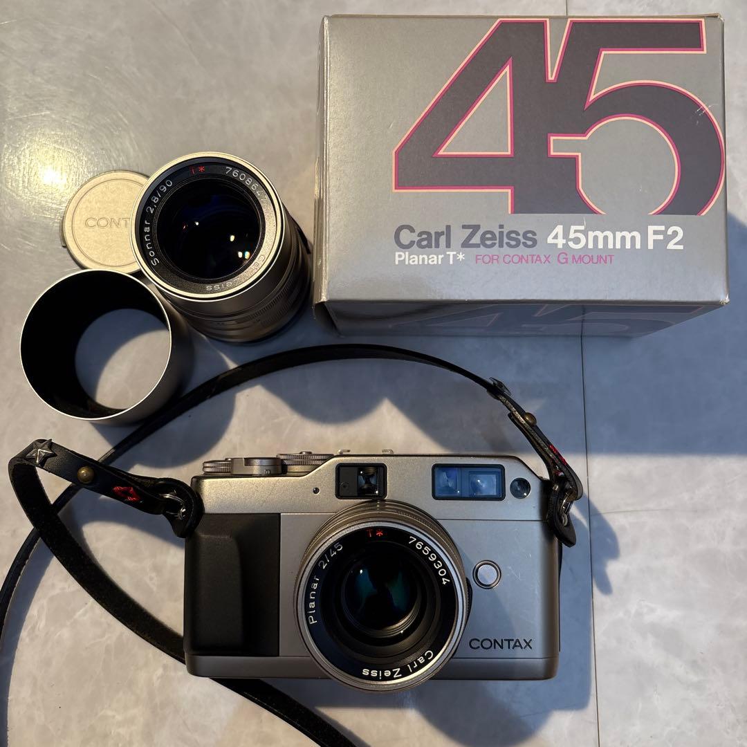 フィルムカメラ CONTAX G1 Planar 45mm F2 Sonnar 90mm