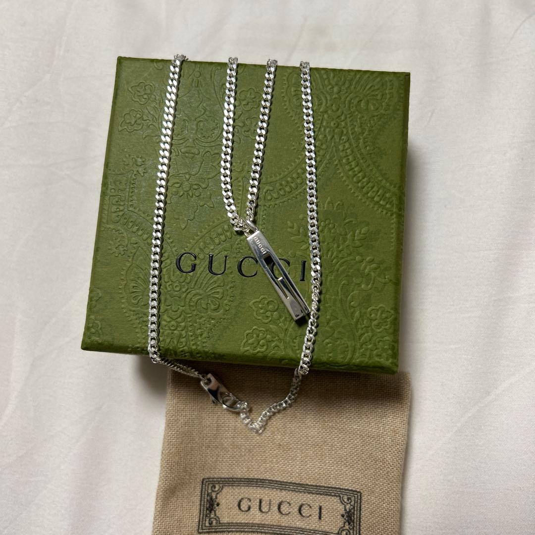 【美品】GUCCI グッチ シルバーネックレス 925 メンズ レディース