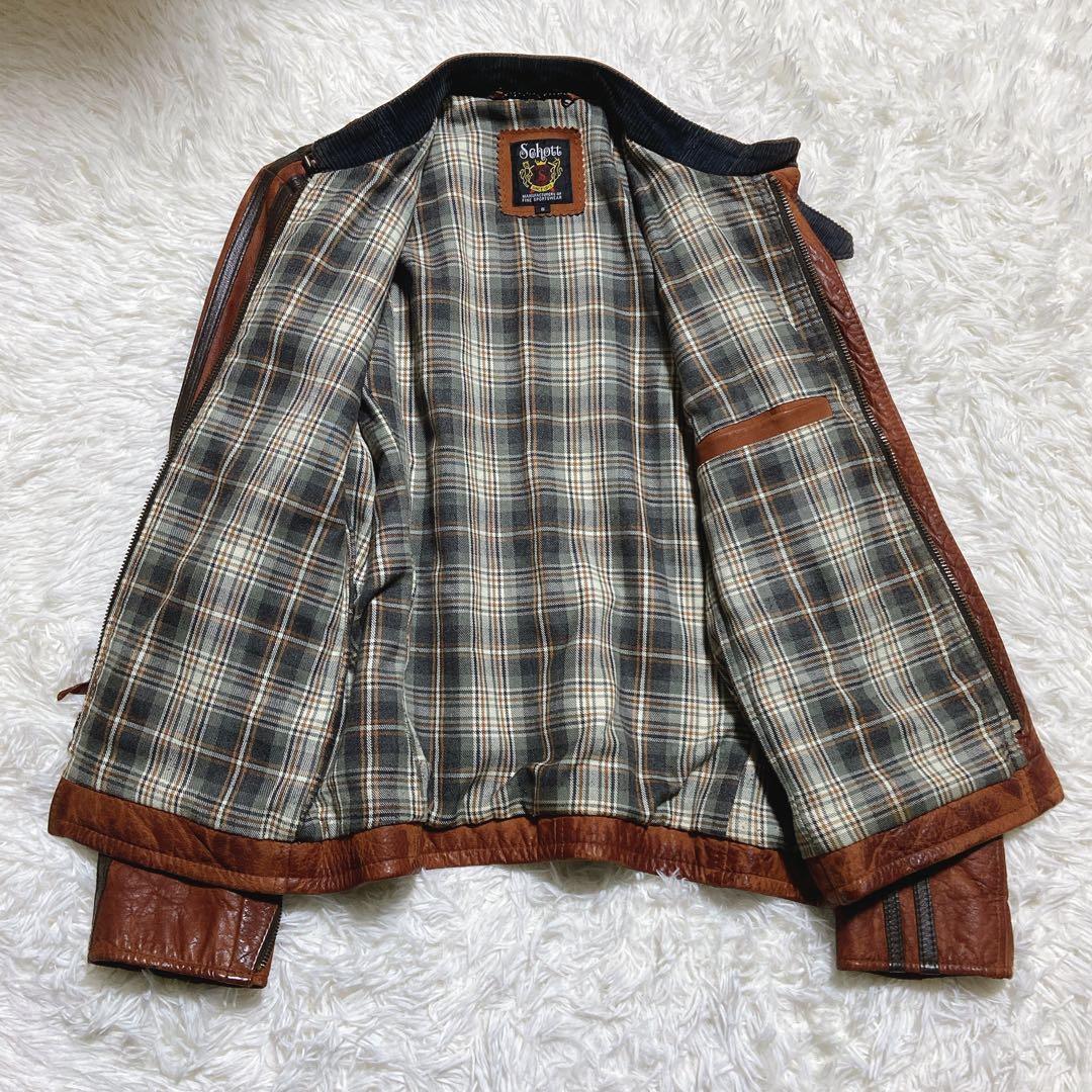 希少⭐️ ショット　レザージャケット クラシックレーサー USDD加工