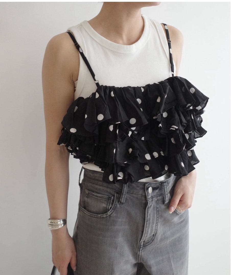 (専用)crinkle crinkle crinkle ドットフリルキャミ