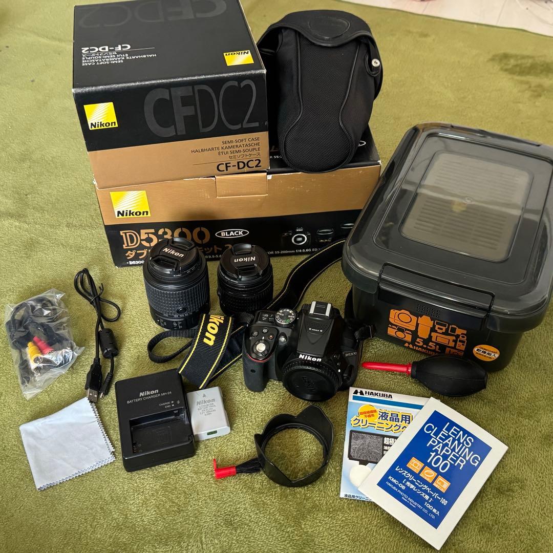 Nikon ニコン D5300 ダブルズームキット2 箱付き ケース付き