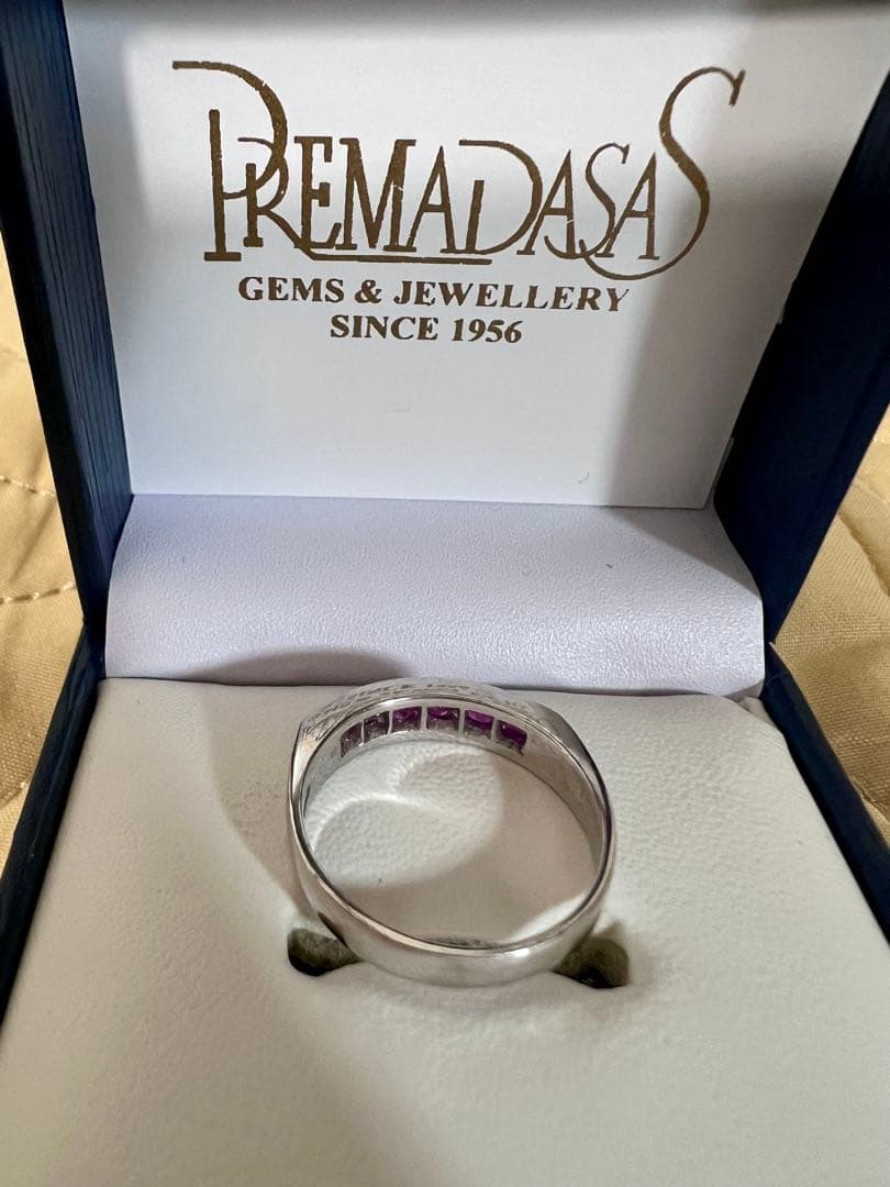 天然ルビー シルバーリング 6石 合計0.67ct スリランカ購入