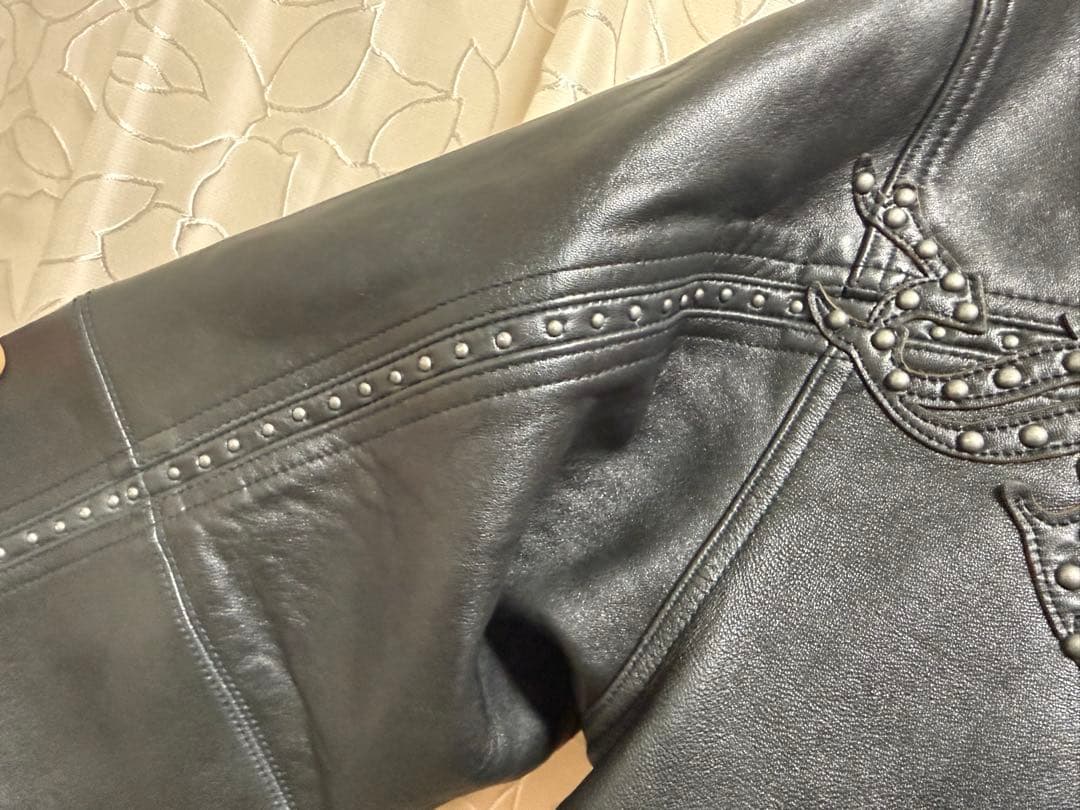 タグ有supreme Studded Hooded Leather Jacket