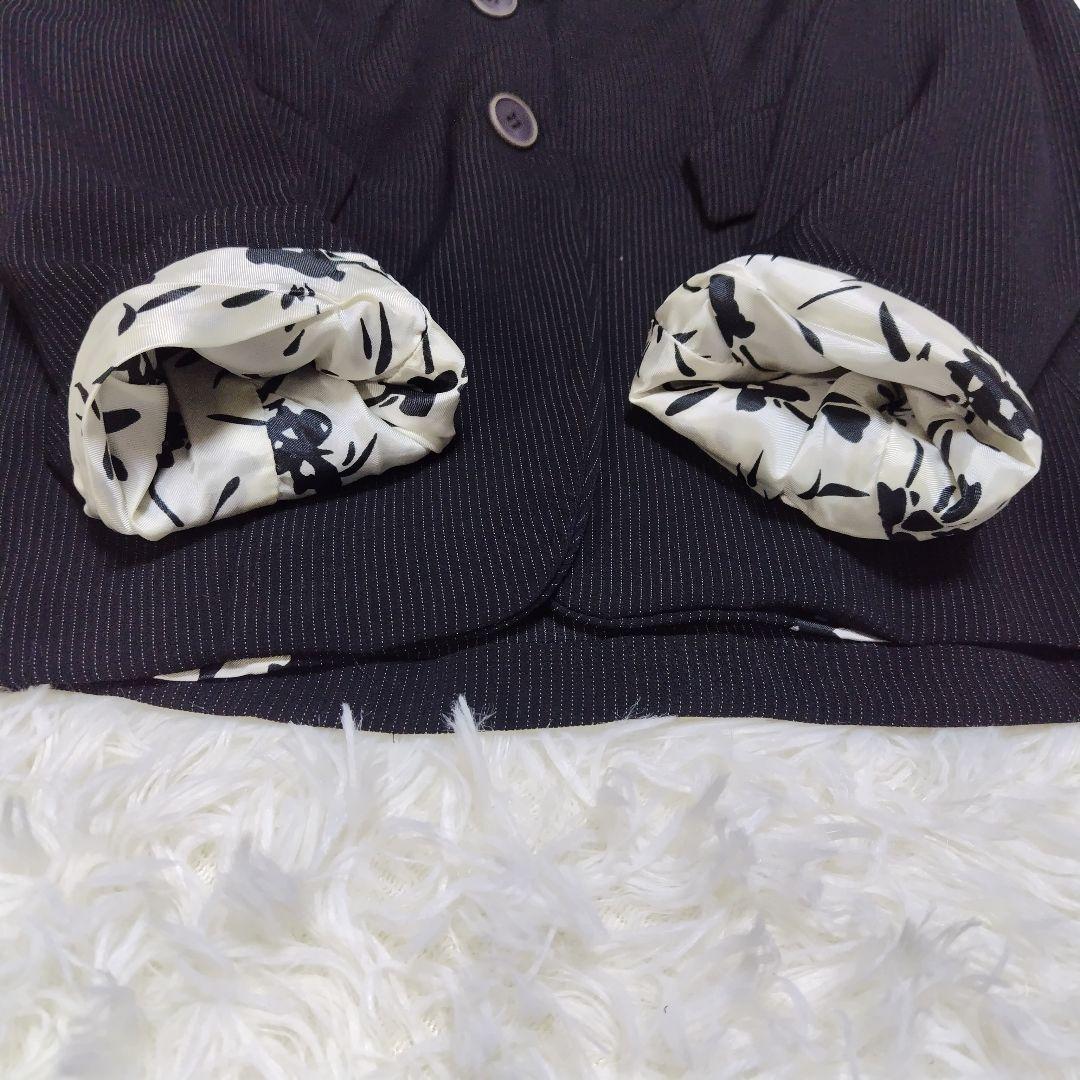 【大きいサイズ】 マックスマーラ パンツスーツ ストライプ ブラック 42